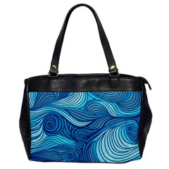 Ocean Waves Sea Abstract Pattern Water Blue Oversize Office Handbag by Pakemis