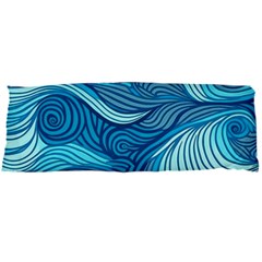 Ocean Waves Sea Abstract Pattern Water Blue Body Pillow Case Dakimakura (two Sides) by Pakemis