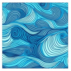 Ocean Waves Sea Abstract Pattern Water Blue Square Satin Scarf (36  X 36 ) by Pakemis