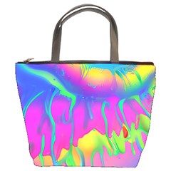 Liquid Art Pattern - Fluid Art - Marble Art - Liquid Background Bucket Bag by GardenOfOphir