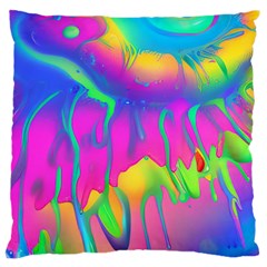 Liquid Art Pattern - Fluid Art - Marble Art - Liquid Background Large Cushion Case (two Sides) by GardenOfOphir