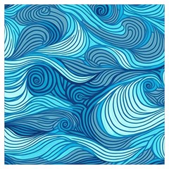 Ocean Waves Sea Abstract Pattern Water Blue Lightweight Scarf  by Pakemis