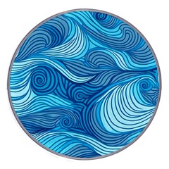 Ocean Waves Sea Abstract Pattern Water Blue Wireless Fast Charger(white) by Pakemis