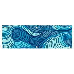 Ocean Waves Sea Abstract Pattern Water Blue Banner And Sign 6  X 2  by Pakemis