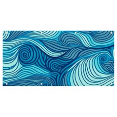 Ocean Waves Sea Abstract Pattern Water Blue Banner And Sign 8  X 4  by Pakemis