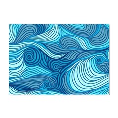 Ocean Waves Sea Abstract Pattern Water Blue Crystal Sticker (a4)