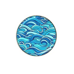 Pattern Ocean Waves Blue Nature Sea Abstract Hat Clip Ball Marker (10 Pack) by Pakemis