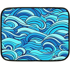 Pattern Ocean Waves Blue Nature Sea Abstract One Side Fleece Blanket (mini) by Pakemis