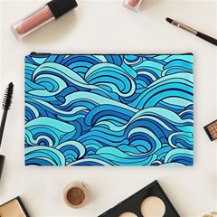 Pattern Ocean Waves Blue Nature Sea Abstract Cosmetic Bag (large) by Pakemis