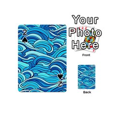 Pattern Ocean Waves Blue Nature Sea Abstract Playing Cards 54 Designs (mini)