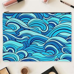 Pattern Ocean Waves Blue Nature Sea Abstract Cosmetic Bag (xxxl) by Pakemis