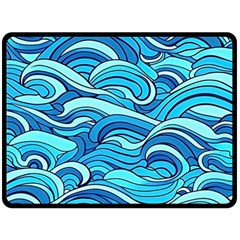 Pattern Ocean Waves Blue Nature Sea Abstract Fleece Blanket (large) by Pakemis