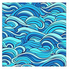 Pattern Ocean Waves Blue Nature Sea Abstract Square Satin Scarf (36  X 36 ) by Pakemis