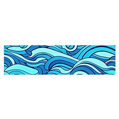 Pattern Ocean Waves Blue Nature Sea Abstract Oblong Satin Scarf (16  X 60 ) by Pakemis