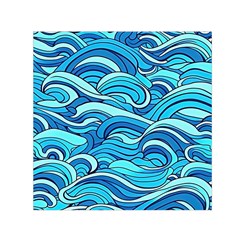 Pattern Ocean Waves Blue Nature Sea Abstract Square Satin Scarf (30  X 30 ) by Pakemis