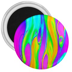 Fluid Background - Fluid Artist - Liquid - Fluid - Trendy 3  Magnets by GardenOfOphir