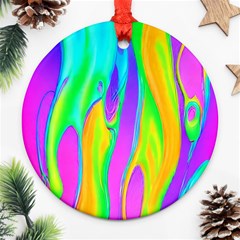 Fluid Background - Fluid Artist - Liquid - Fluid - Trendy Ornament (round) by GardenOfOphir