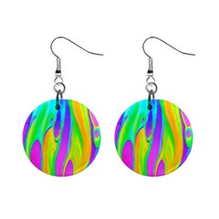 Fluid Background - Fluid Artist - Liquid - Fluid - Trendy Mini Button Earrings by GardenOfOphir