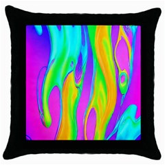 Fluid Background - Fluid Artist - Liquid - Fluid - Trendy Throw Pillow Case (black) by GardenOfOphir