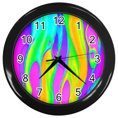 Fluid Background - Fluid Artist - Liquid - Fluid - Trendy Wall Clock (black) by GardenOfOphir