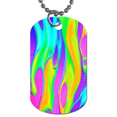 Fluid Background - Fluid Artist - Liquid - Fluid - Trendy Dog Tag (one Side) by GardenOfOphir