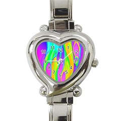 Fluid Background - Fluid Artist - Liquid - Fluid - Trendy Heart Italian Charm Watch by GardenOfOphir