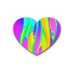 Fluid Background - Fluid Artist - Liquid - Fluid - Trendy Rubber Heart Coaster (4 pack) Front