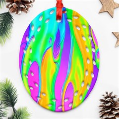 Fluid Background - Fluid Artist - Liquid - Fluid - Trendy Ornament (oval Filigree)