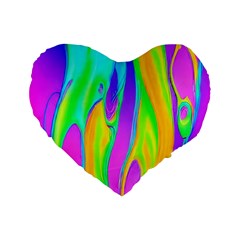 Fluid Background - Fluid Artist - Liquid - Fluid - Trendy Standard 16  Premium Heart Shape Cushions by GardenOfOphir