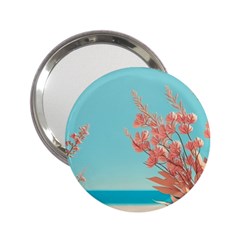 Beach Ocean Flowers Floral Flora Plants Vacation 2 25  Handbag Mirrors by Pakemis