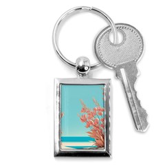 Beach Ocean Flowers Floral Flora Plants Vacation Key Chain (rectangle) by Pakemis