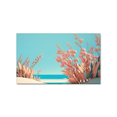 Beach Ocean Flowers Floral Flora Plants Vacation Sticker Rectangular (10 Pack) by Pakemis