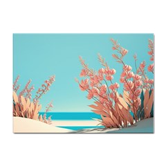 Beach Ocean Flowers Floral Flora Plants Vacation Sticker A4 (10 Pack) by Pakemis