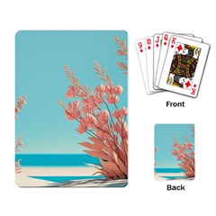 Beach Ocean Flowers Floral Flora Plants Vacation Playing Cards Single Design (rectangle)