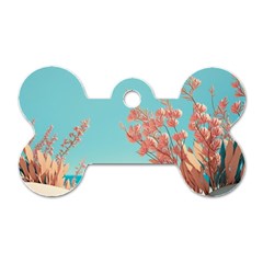 Beach Ocean Flowers Floral Flora Plants Vacation Dog Tag Bone (one Side) by Pakemis