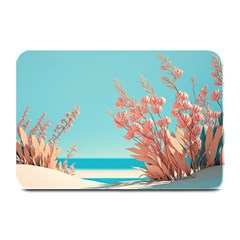 Beach Ocean Flowers Floral Flora Plants Vacation Plate Mats by Pakemis