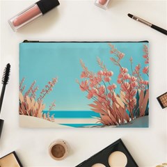 Beach Ocean Flowers Floral Flora Plants Vacation Cosmetic Bag (large) by Pakemis