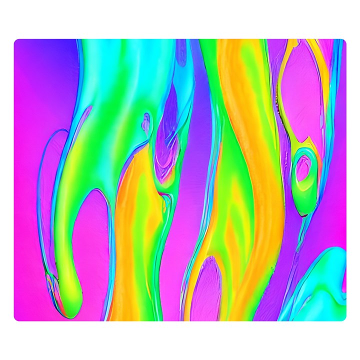 Fluid Background - Fluid Artist - Liquid - Fluid - Trendy One Side Premium Plush Fleece Blanket (Small)