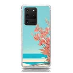 Beach Ocean Flowers Floral Flora Plants Vacation Samsung Galaxy S20 Ultra 6 9 Inch Tpu Uv Case by Pakemis