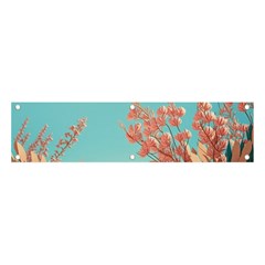 Beach Ocean Flowers Floral Flora Plants Vacation Banner And Sign 4  X 1  by Pakemis