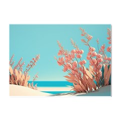 Beach Ocean Flowers Floral Flora Plants Vacation Crystal Sticker (a4) by Pakemis