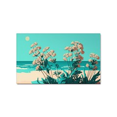 Beach Ocean Flowers Flower Floral Plants Vacation Sticker Rectangular (100 Pack) by Pakemis