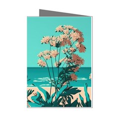 Beach Ocean Flowers Flower Floral Plants Vacation Mini Greeting Cards (pkg Of 8)