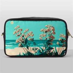 Beach Ocean Flowers Flower Floral Plants Vacation Toiletries Bag (one Side) by Pakemis