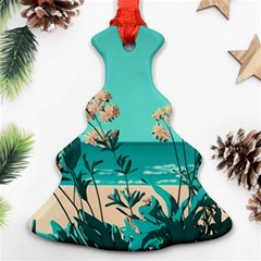 Beach Ocean Flowers Flower Floral Plants Vacation Ornament (christmas Tree) 