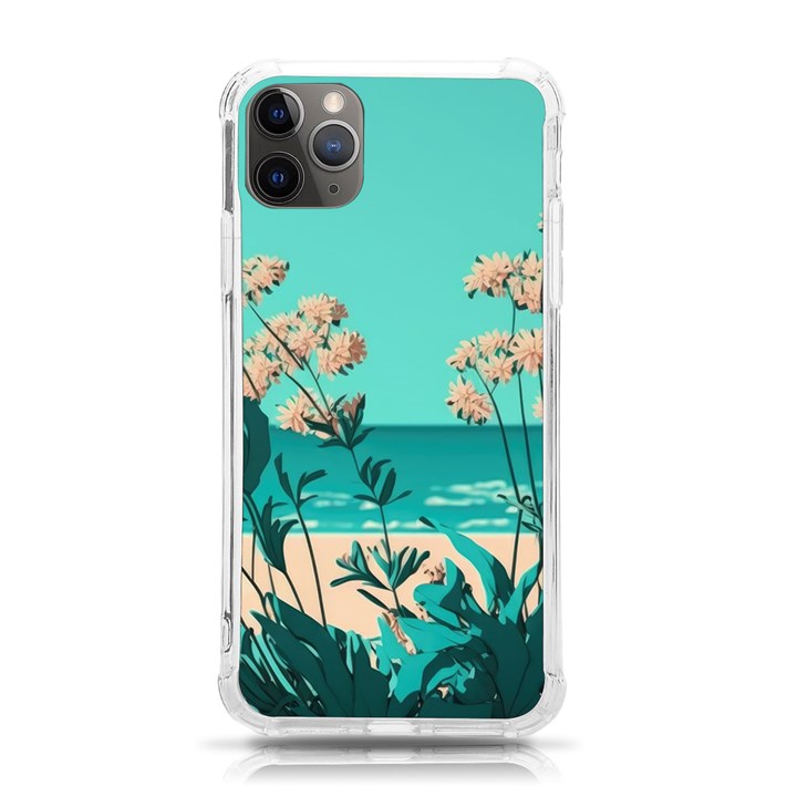 Beach Ocean Flowers Flower Floral Plants Vacation iPhone 11 Pro Max 6.5 Inch TPU UV Print Case