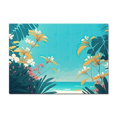 Beach Ocean Flowers Floral Plants Vacation Sticker A4 (10 pack)