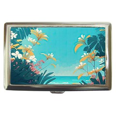 Beach Ocean Flowers Floral Plants Vacation Cigarette Money Case