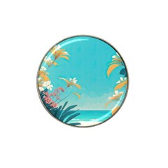 Beach Ocean Flowers Floral Plants Vacation Hat Clip Ball Marker