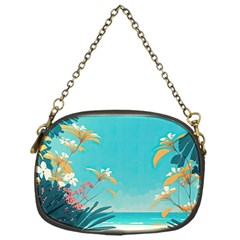 Beach Ocean Flowers Floral Plants Vacation Chain Purse (One Side)